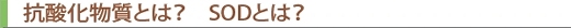 抗酸化物質とは？